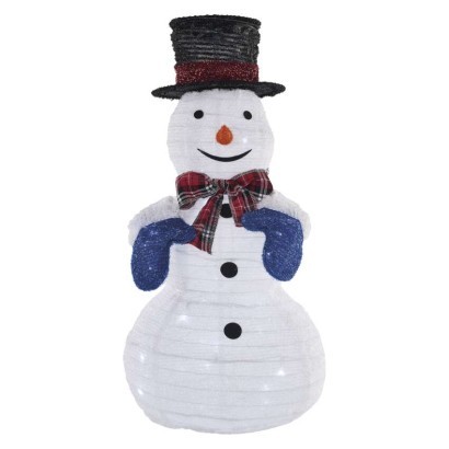 EMOS LED skládací sněhulák SNOWMAN 60 cm studená bílá