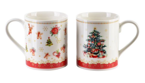 Affekdesign Sada 2 ks porcelánových hrnků NIKOLAO 400 ml bílé