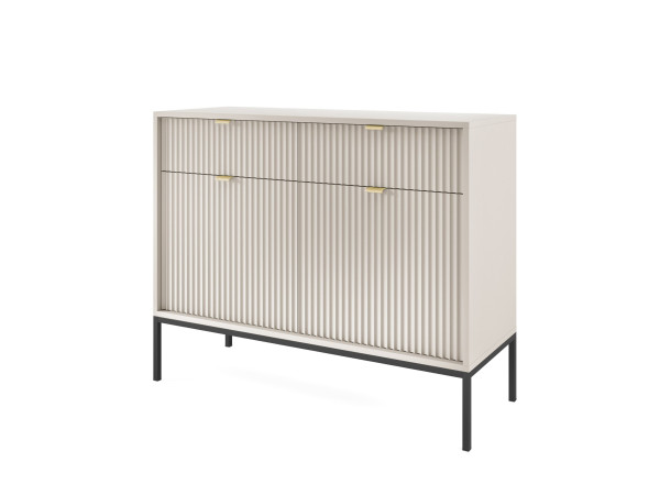 Piaski Komoda Nova 104 cm se zásuvkami kašmír/černá