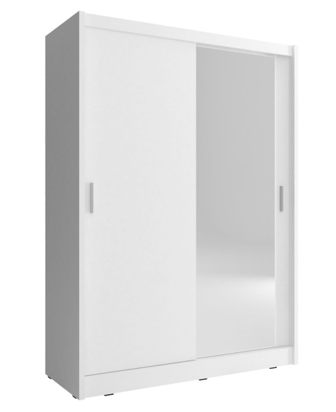 Piaski Šatní skříň Maja 150 cm s jedním zrcadlem bílá